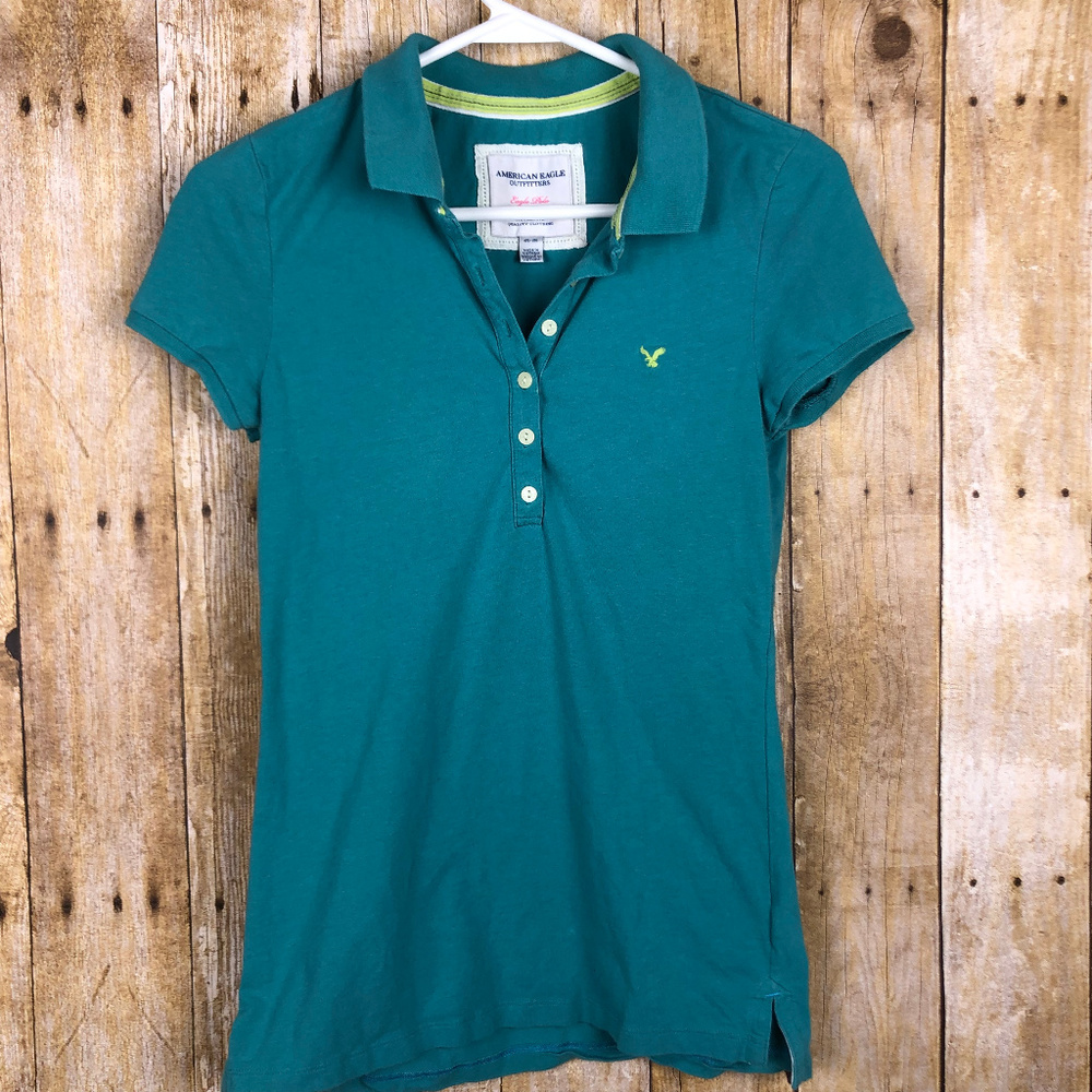 American Eagle Short Sleeve Polo Shirt